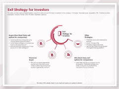 Startup Pitch To Raise Capital From Crowdfunding Exit Strategy For Investors Elements PDF Startup Pitch To Raise Capital From Crowdfunding Exit Strategy For Investors Elements PDF