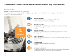 Statement Of Work And Contract For Android Mobile App Development Ppt PowerPoint Presentation Show Background Statement Of Work And Contract For Android Mobile App Development Ppt PowerPoint Presentation Show Background
