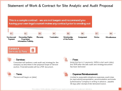 Statement Of Work And Contract For Site Analytic And Audit Proposal Ppt Professional Diagrams PDF Statement Of Work And Contract For Site Analytic And Audit Proposal Ppt Professional Diagrams PDF