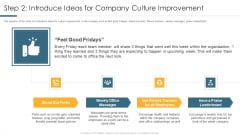 Step 2 Introduce Ideas For Company Culture Improvement Portrait PDF Step 2 Introduce Ideas For Company Culture Improvement Portrait PDF