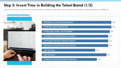 Step 3 Invest Time In Building The Talent Brand Process Clipart PDF Step 3 Invest Time In Building The Talent Brand Process Clipart PDF
