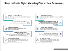 Steps To Create Digital Marketing Plan For New Businesses Ppt PowerPoint Presentation File Skills PDF Steps To Create Digital Marketing Plan For New Businesses Ppt PowerPoint Presentation File Skills PDF