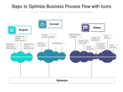 Steps To Optimize Business Process Flow With Icons Ppt PowerPoint Presentation Professional Deck PDF