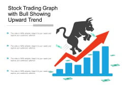 Stock Trading Graph With Bull Showing Upward Trend Ppt Powerpoint Presentation Pictures Outfit