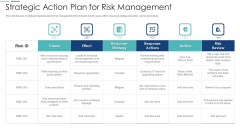 Strategic Action Plan For Risk Management Icons PDF