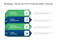 Strategic Goals List Ton Increase Sales Volume Ppt PowerPoint Presentation Gallery Graphics Template PDF Strategic Goals List Ton Increase Sales Volume Ppt PowerPoint Presentation Gallery Graphics Template PDF