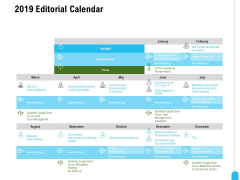 Strategic Marketing Approach 2019 Editorial Calendar Ppt Show Background Image PDF
