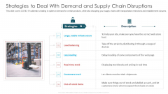 Strategies To Deal With Demand And Supply Chain Disruptions Ppt Inspiration Example PDF