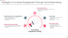 Strategies To Increase Engagement Through Social Networking Template PDF