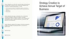 Strategy Creation To Achieve Annual Target Of Business Ppt Outline Ideas PDF Strategy Creation To Achieve Annual Target Of Business Ppt Outline Ideas PDF