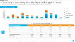 Strategy For Regional Economic Progress Outlining Companys Marketing Monthly Expense Budget Forecast Rules PDF