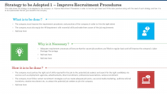 Strategy To Be Adopted 1 Improve Recruitment Procedures Inspiration PDF