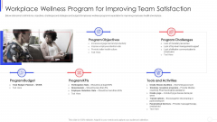 Strategy To Improve Team Proficiency Workplace Wellness Program For Improving Team Satisfaction Inspiration PDF Strategy To Improve Team Proficiency Workplace Wellness Program For Improving Team Satisfaction Inspiration PDF