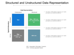 Structured And Unstructured Data Representation Ppt PowerPoint Presentation Styles Gridlines