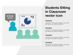 Students Sitting In Classroom Vector Icon Ppt PowerPoint Presentation Styles Outfit