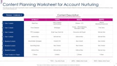 Successful Account Oriented Marketing Techniques Content Planning Worksheet Structure PDF