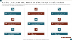 Successful Quality Assurance Transition Techniques To Enhance Product Quality Positive Outcomes And Results Portrait PDF