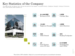 Supplementary Debt Financing Pitch Deck Key Statistics Of The Company Information PDF Supplementary Debt Financing Pitch Deck Key Statistics Of The Company Information PDF