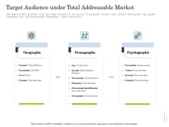 Supplementary Debt Financing Pitch Deck Target Audience Under Total Addressable Market Diagrams PDF Supplementary Debt Financing Pitch Deck Target Audience Under Total Addressable Market Diagrams PDF