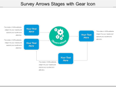 Survey Arrows Stages With Gear Icon Ppt PowerPoint Presentation Icon Ideas PDF Survey Arrows Stages With Gear Icon Ppt PowerPoint Presentation Icon Ideas PDF