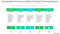Sustainability Practices With Eco Friendly Cleaning Products Ppt PowerPoint Presentation File Shapes PDF