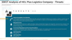 Swot Analysis Of Hcl Plus Logistics Company Threats Brochure PDF Swot Analysis Of Hcl Plus Logistics Company Threats Brochure PDF