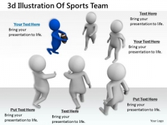 Sales Concepts 3d Illustration Of Sports Team Character Modeling