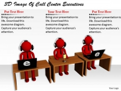 Sales Concepts 3d Image Of Call Center Executives Characters Sales Concepts 3d Image Of Call Center Executives Characters