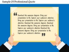 Sample Of Professional Quote Presentation Template Sample Of Professional Quote Presentation Template