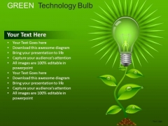 Shapes Green Technology Bulb PowerPoint Slides And Ppt Diagrams Templates