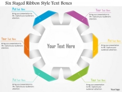 Six Staged Ribbon Style Text Boxes Presentation Template Six Staged Ribbon Style Text Boxes Presentation Template