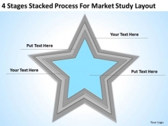 Stacked Process For Market Study Layout Ppt Business Plan Example PowerPoint Slides