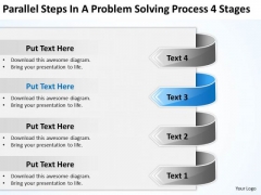 Steps In A Problem Solving Process 4 Stages Successful Business Plan PowerPoint Slides