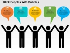 Stick Peoples With Bubbles PowerPoint Template Stick Peoples With Bubbles PowerPoint Template