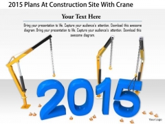 Stock Photo 2015 Plans At Construction Site With Crane PowerPoint Slide Stock Photo 2015 Plans At Construction Site With Crane PowerPoint Slide