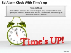 Stock Photo 3d Alarm Clock With Time Up Text PowerPoint Slide Stock Photo 3d Alarm Clock With Time Up Text PowerPoint Slide