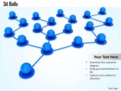 Stock Photo 3d Blue Balls Connected In Network PowerPoint Slide Stock Photo 3d Blue Balls Connected In Network PowerPoint Slide