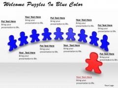 Stock Photo 3d Blue Team With Red Leader PowerPoint Slide Stock Photo 3d Blue Team With Red Leader PowerPoint Slide