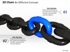 Stock Photo 3d Chain Be Different Concept PowerPoint Slide Stock Photo 3d Chain Be Different Concept PowerPoint Slide