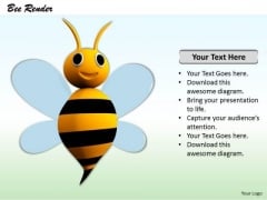 Stock Photo 3d Cute Bee PowerPoint Slide Stock Photo 3d Cute Bee PowerPoint Slide