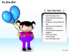 Stock Photo 3d Cute Girl With Balloons Happiness PowerPoint Slide Stock Photo 3d Cute Girl With Balloons Happiness PowerPoint Slide