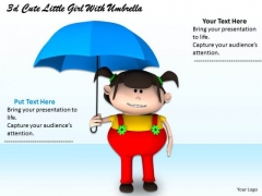 Stock Photo 3d Cute Girl With Umbrella PowerPoint Slide Stock Photo 3d Cute Girl With Umbrella PowerPoint Slide