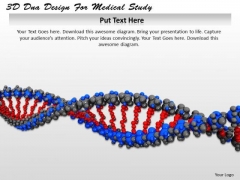 Stock Photo 3d Dna Design For Medical Study PowerPoint Template