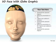 Stock Photo 3d Face With Globe Graphic PowerPoint Template Stock Photo 3d Face With Globe Graphic PowerPoint Template