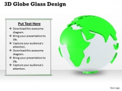 Stock Photo 3d Globe Glass Design PowerPoint Template