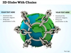Stock Photo 3d Globe With Chains Global Safety PowerPoint Slide Stock Photo 3d Globe With Chains Global Safety PowerPoint Slide