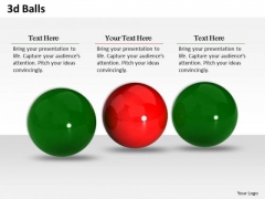 Stock Photo 3d Green And Red Balls PowerPoint Slide