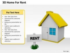 Stock Photo 3d Home For Rent PowerPoint Slide Stock Photo 3d Home For Rent PowerPoint Slide