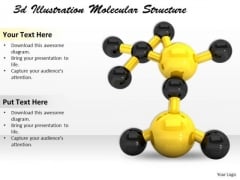 Stock Photo 3d Illustration Molecular Structure PowerPoint Template Stock Photo 3d Illustration Molecular Structure PowerPoint Template