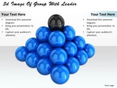 Stock Photo 3d Image Of Group With Leader PowerPoint Template Stock Photo 3d Image Of Group With Leader PowerPoint Template